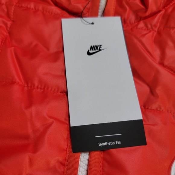 Nike Sportswear Synthetic Fill Down Vest Gilet Pockets Mens Size Medium Red New - Picture 4 of 9